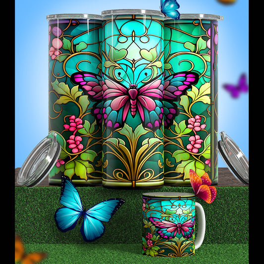 Butterflies tumblers