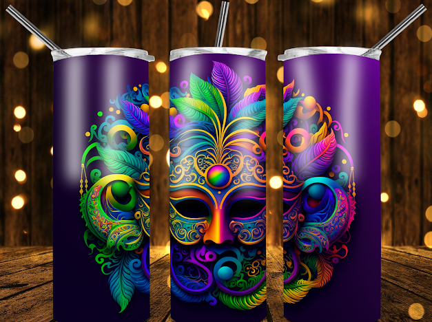 Mardi Gras tumblers