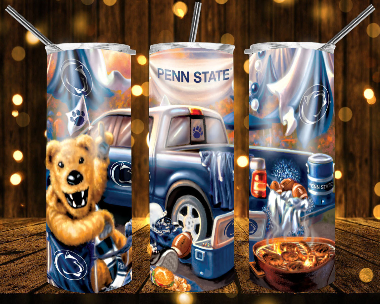 College Truck football team tumblers