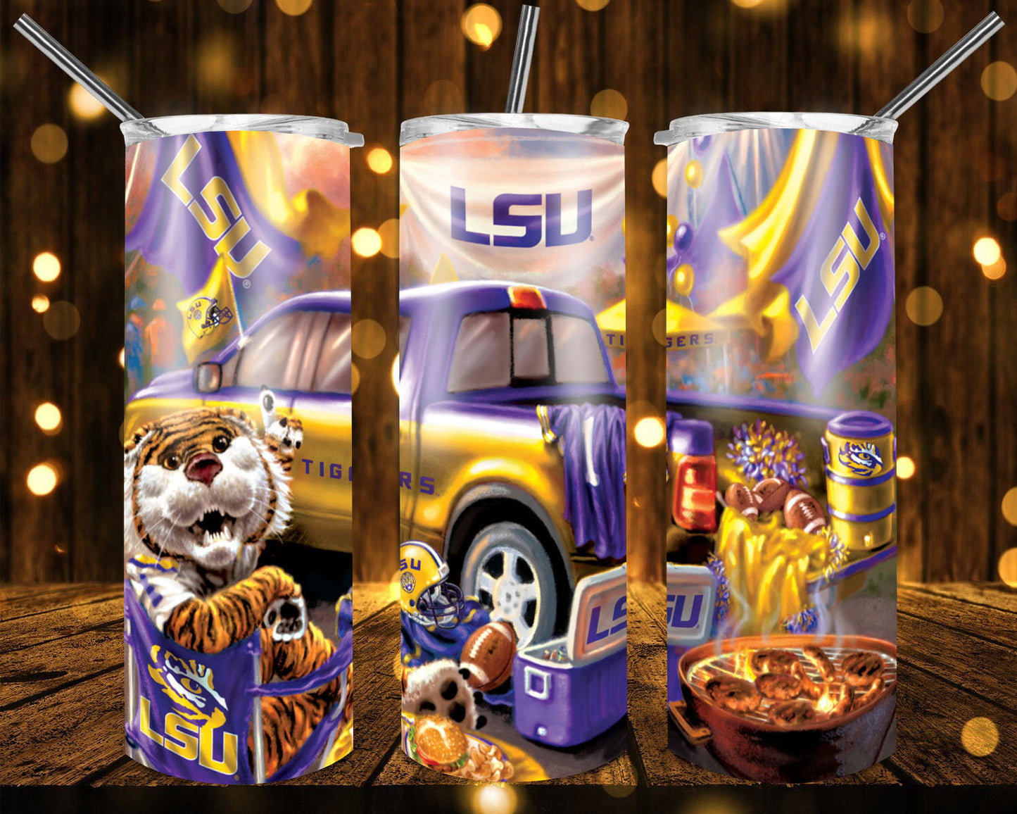 College Truck football team tumblers