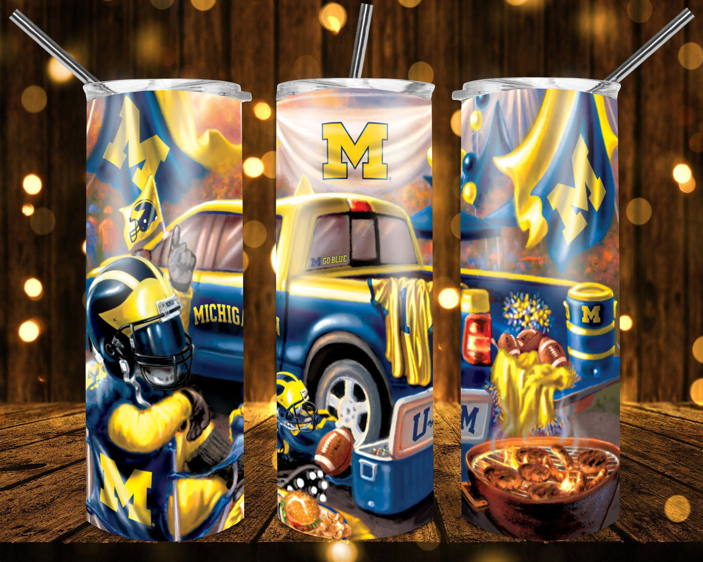 College Truck football team tumblers