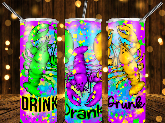 Mardi Gras tumblers