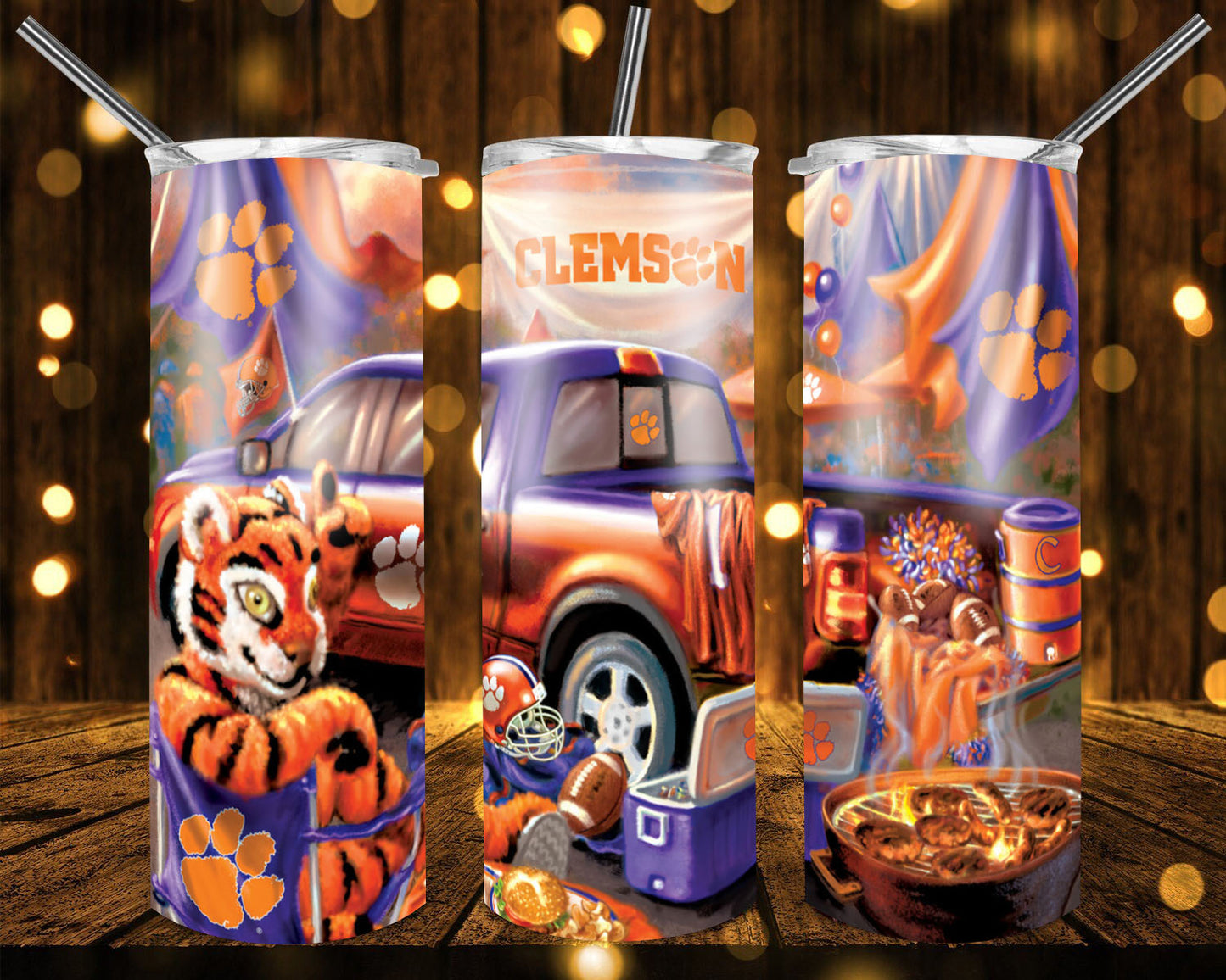 College Truck football team tumblers