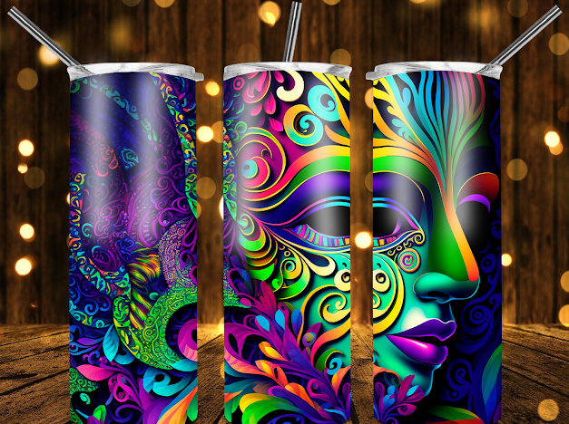 Mardi Gras tumblers