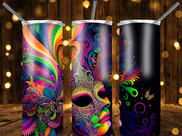 Mardi Gras tumblers