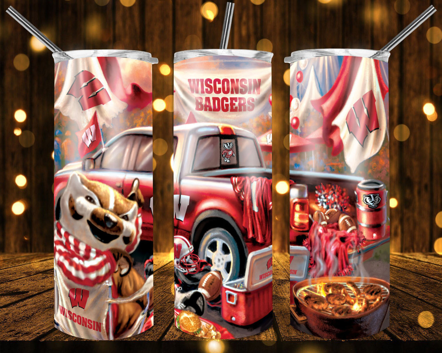 College Truck football team tumblers