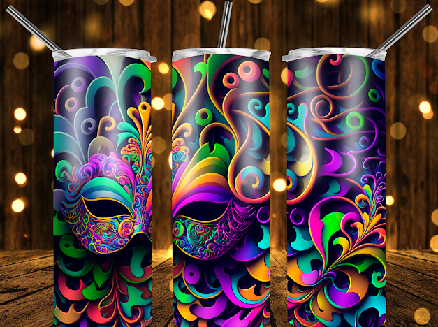 Mardi Gras tumblers