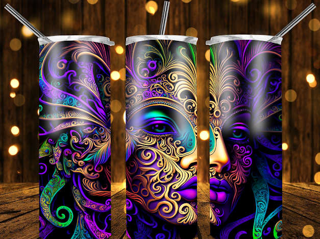 Mardi Gras tumblers