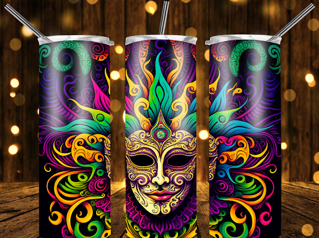 Mardi Gras tumblers