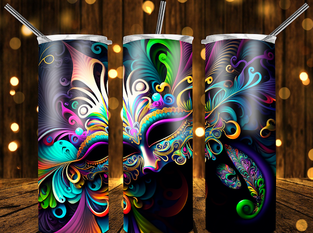 Mardi Gras tumblers