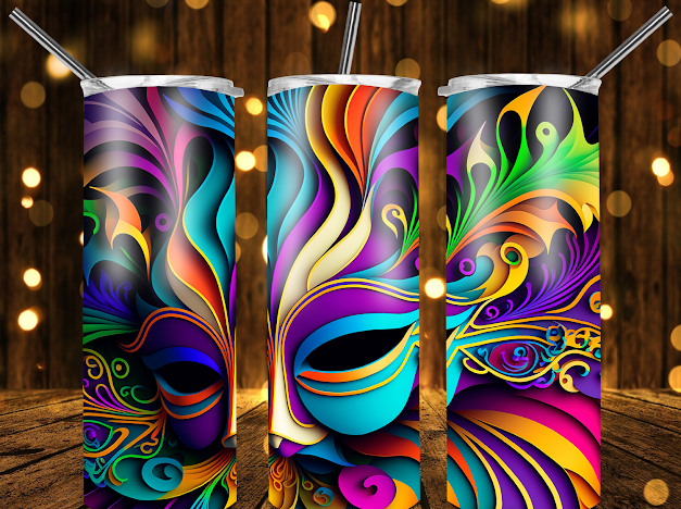 Mardi Gras tumblers