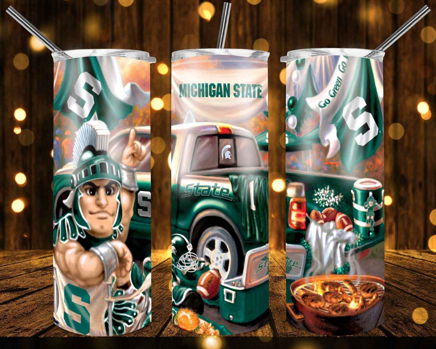 College Truck football team tumblers