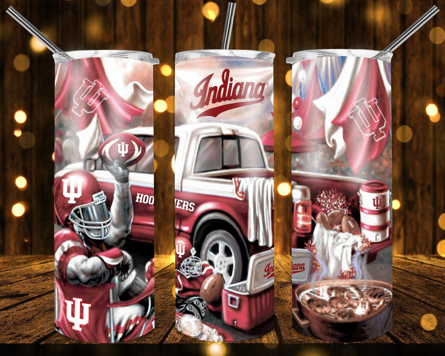 College Truck football team tumblers