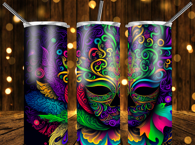 Mardi Gras tumblers