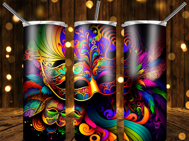 Mardi Gras tumblers