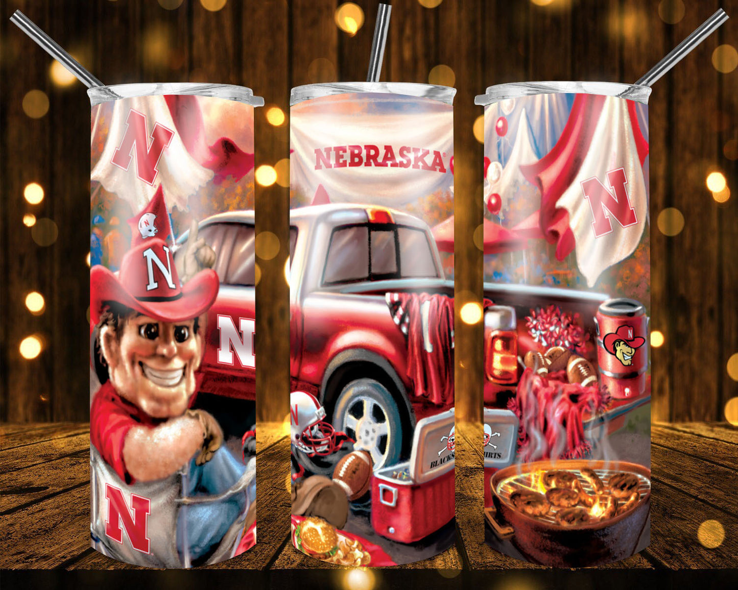 College Truck football team tumblers