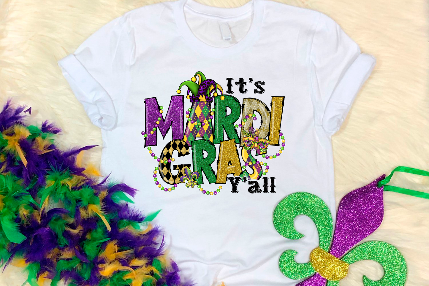 Mardi Gras shirt sublimation