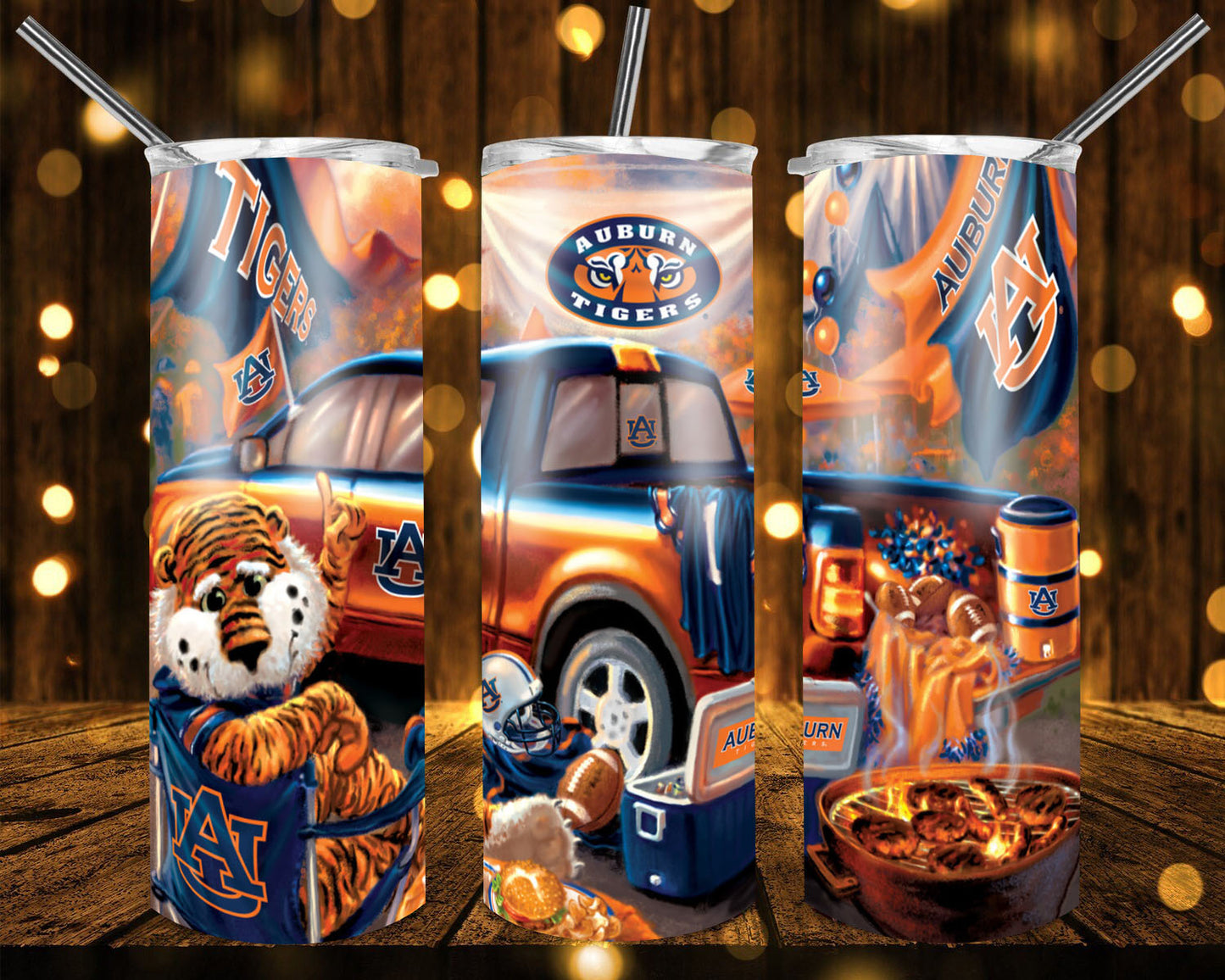 College Truck football team tumblers