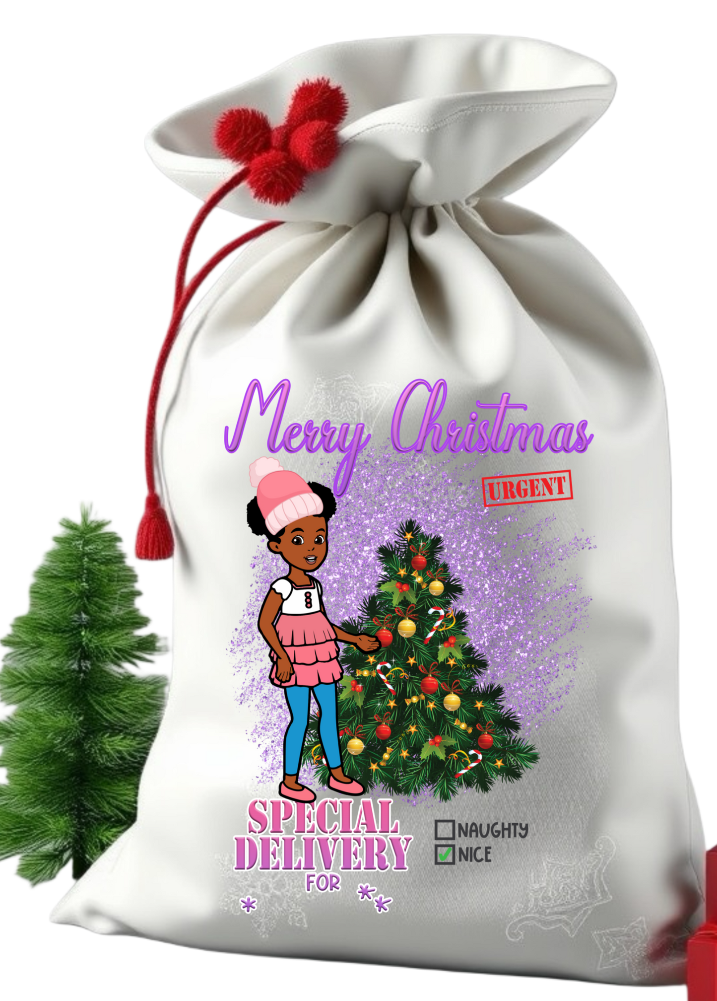 Santa sack get them personalize with child photo and name