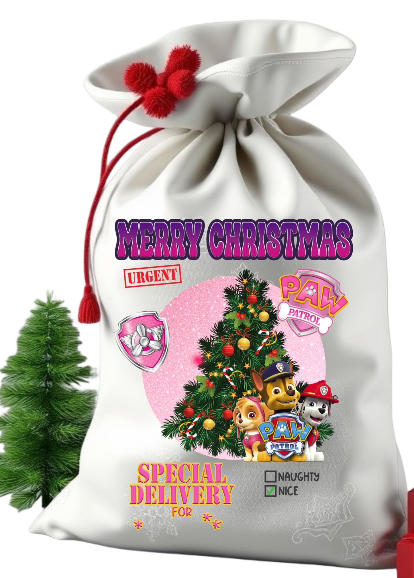 Santa sack get them personalize with child photo and name