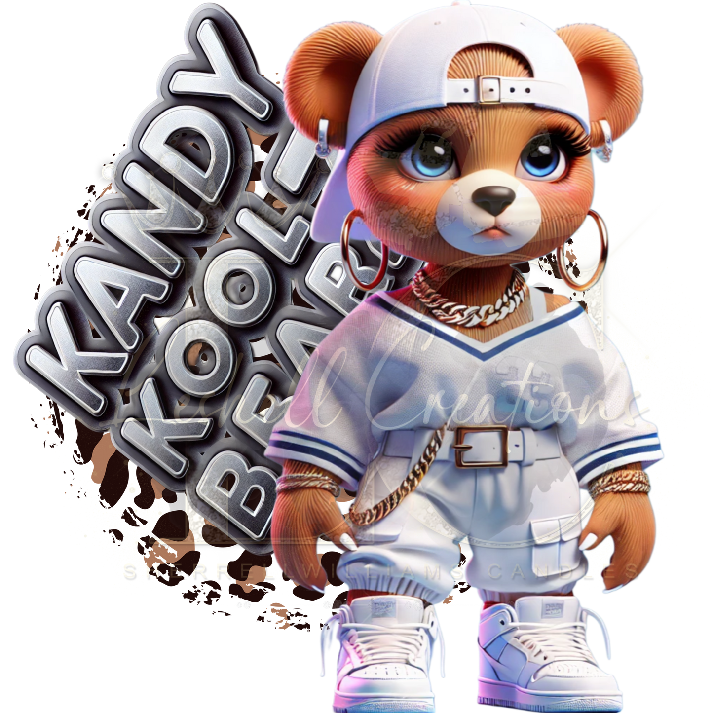 Kandy Koolz Bear in white pullover & shirt